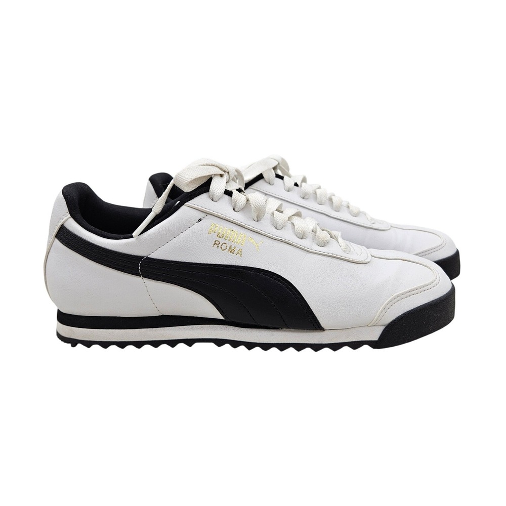 Puma Roma Basic White Black Gold MensSneakers 353572-04 US 9 UK 8 EUR 42
